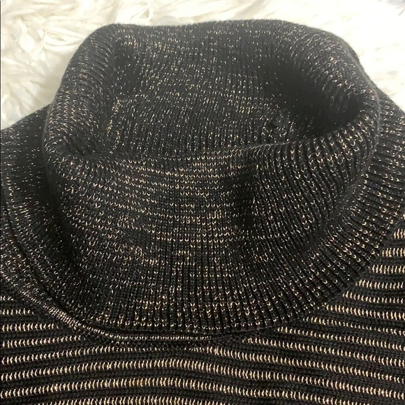 Calvin Klein Lurex Bell Sleeve Cowl Sweater - Picture 3 of 6